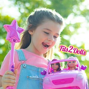 Sparkle Girlz Pink Radio Controlled Car by ZURU with Wand Remote Control and 360 Degree Control for Girls