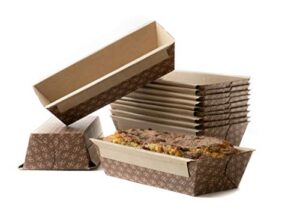 ja kitchens disposable bread loaf pans for baking - 7 x 3.5 x 2 inches - medium kraft paper bread pan - set of 32