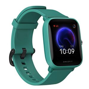 Amazfit Bip U Smart Watch Fitness Tracker for Men, 60+ Sports Modes, 9-Day Battery Life, Blood Oxygen Breathing Heart Rate Sleep Monitor, 5 ATM Water Resistant, for iPhone Android Phone (Green)