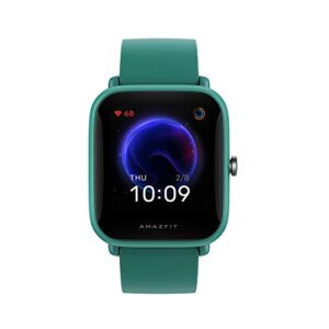 Amazfit Bip U Smart Watch Fitness Tracker for Men, 60+ Sports Modes, 9-Day Battery Life, Blood Oxygen Breathing Heart Rate Sleep Monitor, 5 ATM Water Resistant, for iPhone Android Phone (Green)