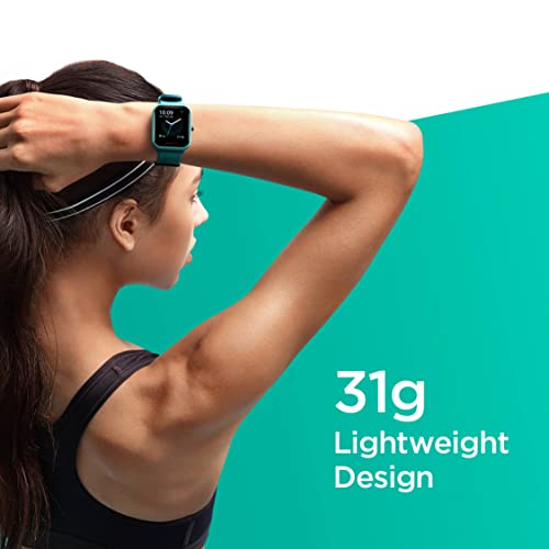 Amazfit Bip U Smart Watch Fitness Tracker for Men, 60+ Sports Modes, 9-Day Battery Life, Blood Oxygen Breathing Heart Rate Sleep Monitor, 5 ATM Water Resistant, for iPhone Android Phone (Green)