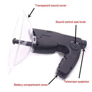 GEZICHTA Parabolic Sound Collecting Dish Bionic Ear Mobile Device, 8X Monocular Sound Amplifier for Long Distance Listening Birds and Wildlife