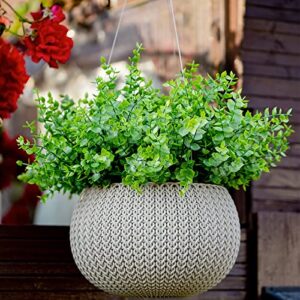 summer flower 10 Pack Artificial Boxwood Stems for Outdoors, Unfading in The Sun Plastic Faux Plants,Fake Foliage Shrubs Greenery for Garden,Office,Patio,Wedding,Farmhouse Indoor Decoration