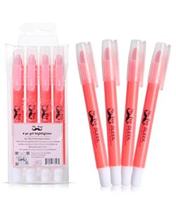 mr. pen no bleed gel highlighter, bible highlighters, pink, pack of 4