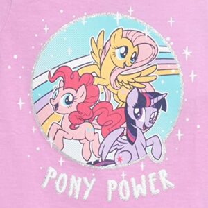 My Little Pony Toddler Girls 3 Pack Graphic Short Sleeve T-Shirt Grey Blue Purple 5T
