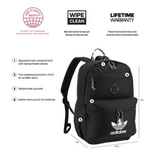 adidas Originals Trefoil 2.0 Backpack, Black, One Size