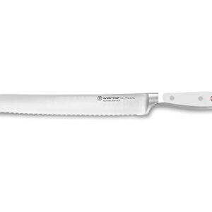 Wusthof Classic White 9 Inch Bread Knife (1040201123), Double Serrated Edge, Precision Forged High-Carbon Stainless Steel Blade