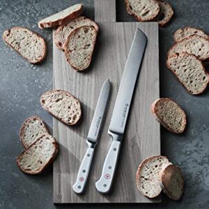Wusthof Classic White 9 Inch Bread Knife (1040201123), Double Serrated Edge, Precision Forged High-Carbon Stainless Steel Blade