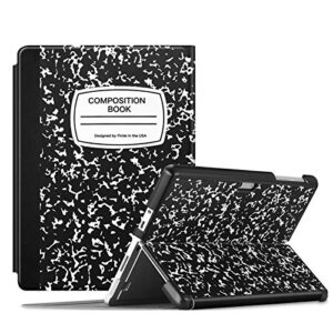 fintie case for microsoft surface go 3 2021 / surface go 2 2020 / surface go 2018 10-inch tablet - multiple angle hard shell business cover, compatible with type cover keyboard (composition book)