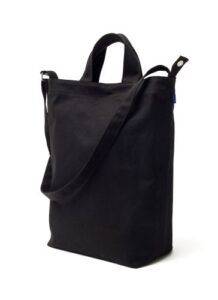 baggu duck bag canvas tote, essential everyday tote, spacious and roomy, black