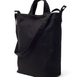 BAGGU Duck Bag Canvas Tote, Essential Everyday Tote, Spacious and Roomy, Black