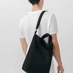 BAGGU Duck Bag Canvas Tote, Essential Everyday Tote, Spacious and Roomy, Black