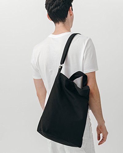 BAGGU Duck Bag Canvas Tote, Essential Everyday Tote, Spacious and Roomy, Black