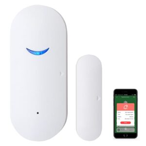3 pack wifi door sensor detector, smart wireless window sensor real-time alarm compatible with alexa google assistant, home security door open contact sensor for bussiness burglar alert
