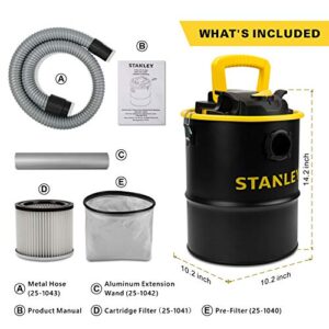 Stanley Ash Vacuum 4Gallon 4HP SL-18184, 4 Gallon, Black & Yellow