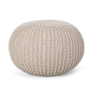 christopher knight home 313877 pouf, beige