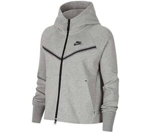 nike sportswear tech fleece windrunner women's full-zip hoodie (as1, alpha, x_l, regular, regular, dark grey heather/black)