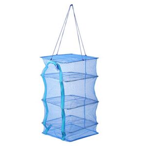 Mesh Drying Net, PE Collapsible Mesh Hanging Drying Net Anti-Fly Cage Dry Food Storage Carrying Bag for Environmentally and Scientifically Protect Dry Dried Fish and Dried Vegetables (35cm)