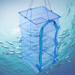 mesh drying net, pe collapsible mesh hanging drying net anti-fly cage dry food storage carrying bag for environmentally and scientifically protect dry dried fish and dried vegetables (35cm)