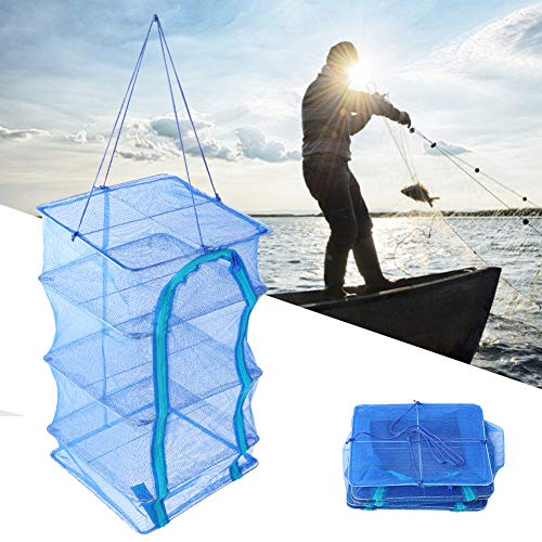 Mesh Drying Net, PE Collapsible Mesh Hanging Drying Net Anti-Fly Cage Dry Food Storage Carrying Bag for Environmentally and Scientifically Protect Dry Dried Fish and Dried Vegetables (35cm)