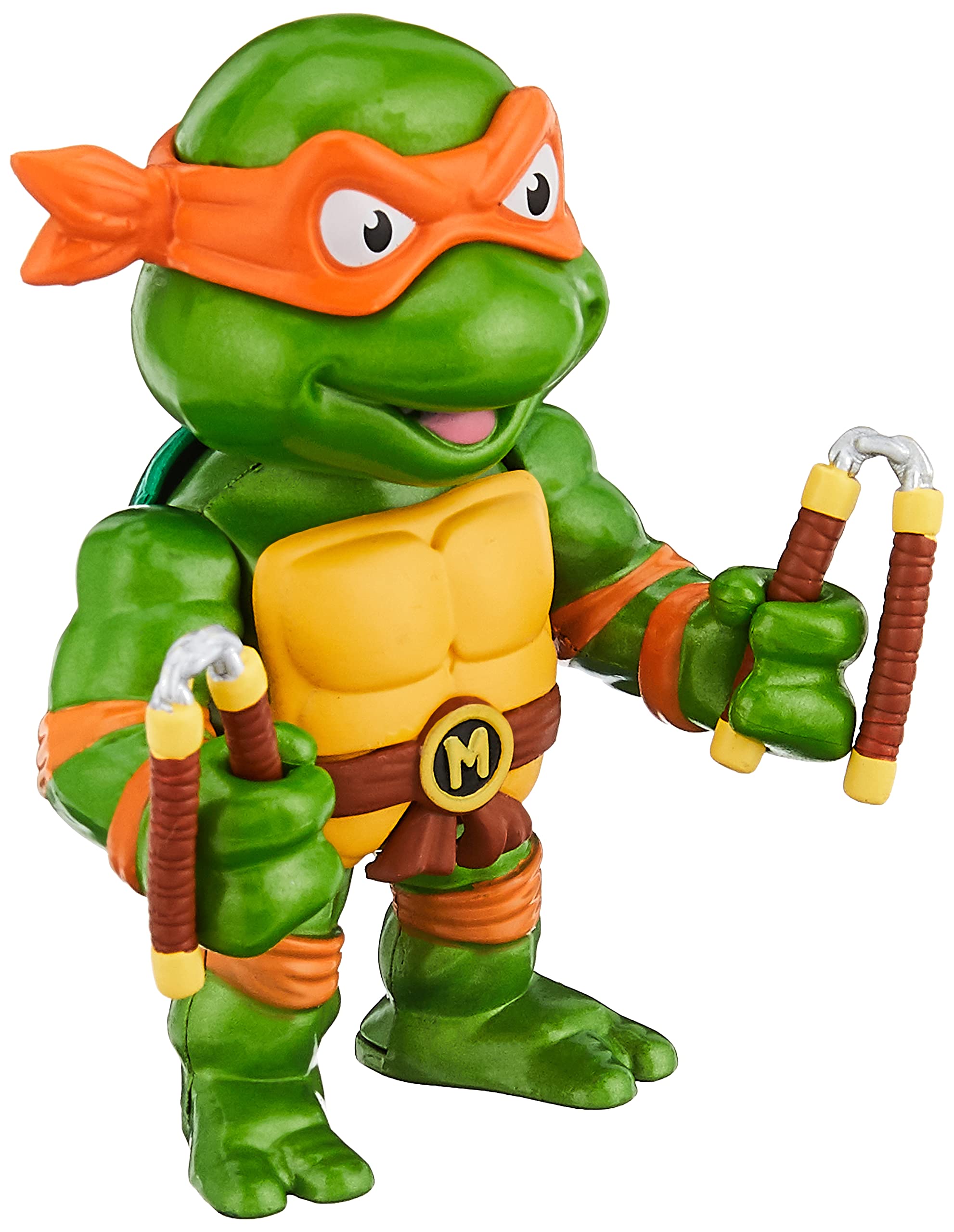 Jada Toys Teenage Mutant Ninja Turtles 4 Michelangelo Die-cast Figure, Toys for Kids and Adults, Orange, 31848