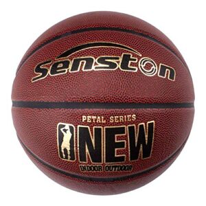 Senston Basketball 29.5" Leather Basketball Outdoor Indoor Mens Basketball Ball Official Size 7 Outdoor/Indoor Game Basket Ball