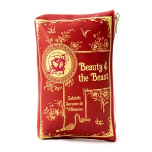 well read beauty and the beast book themed clutch purse for book lovers - ideal literary gifts for book club, readers, authors & bookworms - clutch wallet for women