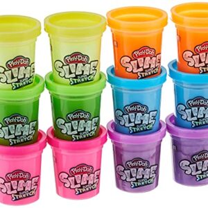 Play-Doh Slime Super Stretch Multipack of 12, Assorted Colors, Kids 3 Years and Up (Amazon Exclusive)