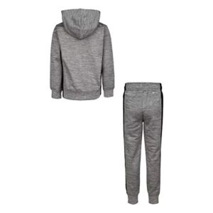 Nike Boy`s Therma Full Zip Hoodie & Pants 2 Piece Set (Grey Heather(86G806-G9Y)/Black, 4)