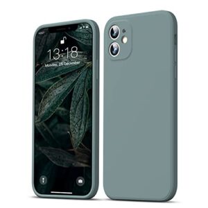 goodvish compatible with iphone 11 case 6.1 inch | ultra slim liquid silicone case | upgraded camera and screen protection | full covered shockproof cover | green