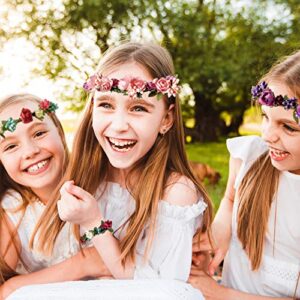 Hapinest Make Your Own Flower Crowns and Bracelets Craft Kit for Girls Gifts Ages 6 7 8 9 10 Years Old and Up