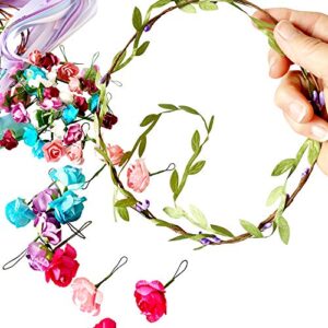 Hapinest Make Your Own Flower Crowns and Bracelets Craft Kit for Girls Gifts Ages 6 7 8 9 10 Years Old and Up