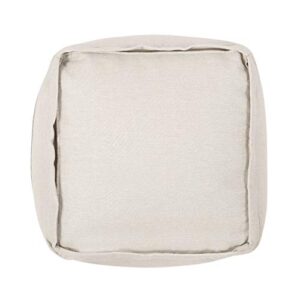 Christopher Knight Home Tattnall Contemporary Two Tone Fabric Cube Pouf, Gray, Beige