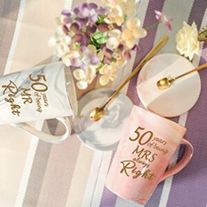 50th Wedding Anniversary Coffee Mugs 50th Wedding Mugs 50 Year Parents Anniversary Mugs 50th Anniversary Mugs for Couple Her Husband Wife Parents Golden Anniversary Mugs for Parents Mugs 14 Ounce