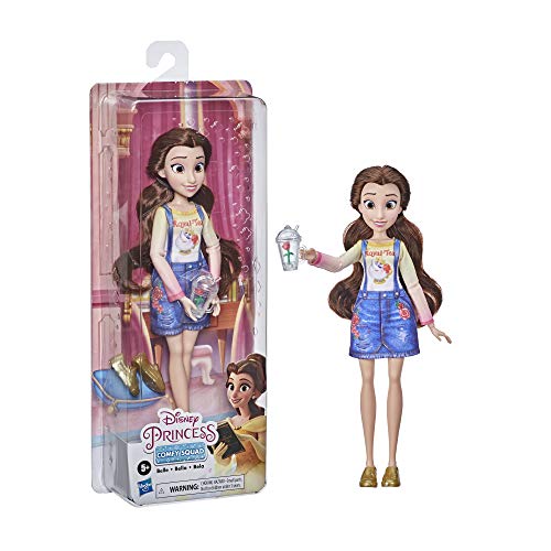 Disney Princess Comfy Squad Belle Fashion Doll, Toy Inspired by Ralph Breaks The Internet, Casual Outfit Doll, Girls 5 and Up, White