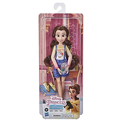 Disney Princess Comfy Squad Belle Fashion Doll, Toy Inspired by Ralph Breaks The Internet, Casual Outfit Doll, Girls 5 and Up, White