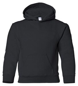gildan blank hoodie - hooded sweatshirt - unisex style 18500 adult pullover red (large, black)