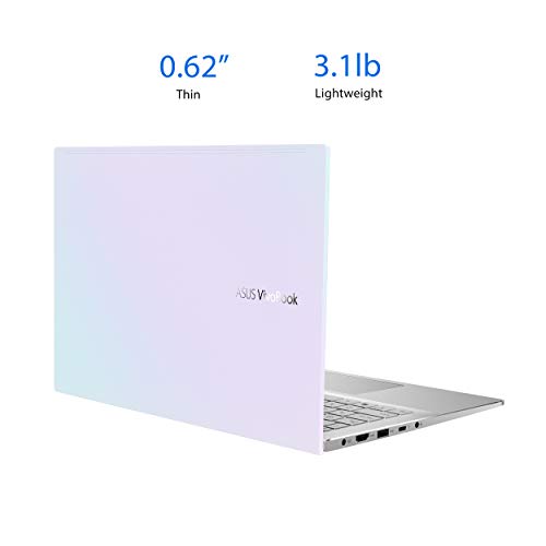 ASUS VivoBook S14 S433 Thin and Light Laptop, 14” FHD Display, Intel Core i5-1135G7 CPU, 8GB DDR4 RAM, 512GB SSD, Thunderbolt 3, Wi-Fi 6, Windows 10, AI Noise-Cancellation, Dreamy White, S433EA-DH51