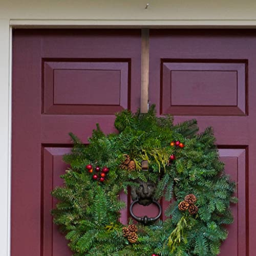 Tribello Over The Door Wreath Hanger for Front Door 1" Deluxe Wreath Holder Hook for Front Door (Bronze)