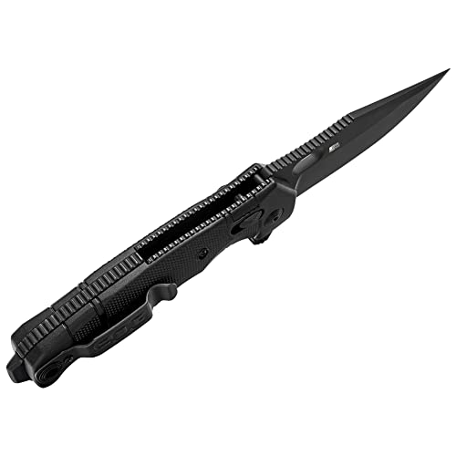 SOG High-Performance Duty S35VN Steel Ambidextrous Carry EDC 3.9" Sharp Blade Seal XR - USA Made Folding Knife, black