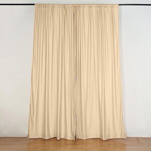 balsacircle 10 ft x 10 ft champagne polyester photography backdrop drapes curtains panels - wedding decorations home party reception supplies