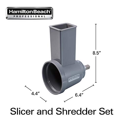HAMILTON BEACH PROFESSIONAL 63247 Stand Mixer Specialty Attachment-Slicer and Shredder Set, GREY