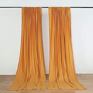 balsacircle 10 ft x 10 ft gold polyester photography backdrop drapes curtains panels - wedding decorations home party reception supplies