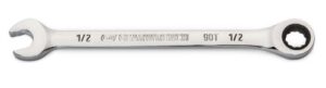 gearwrench 1/2" 4 degree swing arch 12 point ratcheting combination wrench - 86945