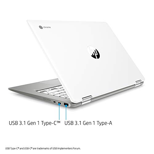 HP X360 14 Chromebook Laptop Computer 14" HD SVA Touch Display Intel Pentium Dual-Core N5000 Processor 4GB DDR4 128GB eMMC WiFi Webcam Chrome OS Google Classroom Compatible w/ 32GB SD Card