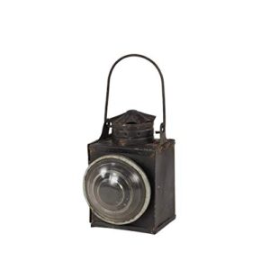 unknown1 antique style dark iron railway oil lantern 8 x 4 11 black vintage