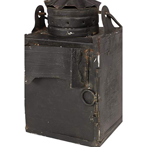 Unknown1 Antique Style Dark Iron Railway Oil Lantern 8 X 4 11 Black Vintage