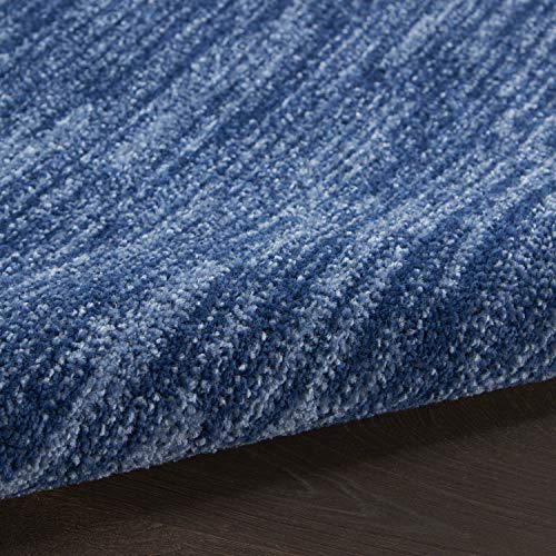 Nourison Essentials Solid Contemporary Navy Blue 5' X 7' Area Rug