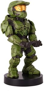 exquisite gaming: halo: master chief - mobile phone & gaming controller holder, device stand, cable guys, xbox licensed figure