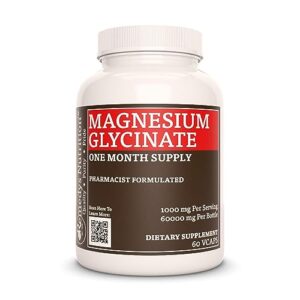 remedy's nutrition magnesium glycinate supplement with alfalfa leaf, watercress & nettle leaf 1,000mg vegan capsules - non-gmo, gluten free, dairy free - two month supply (60 count)